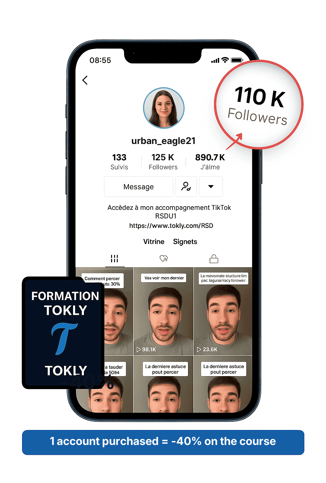 Compte TikTok monétisé